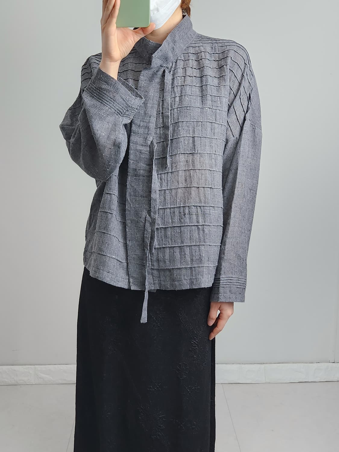 스트랩 블라우스 상품이미지4