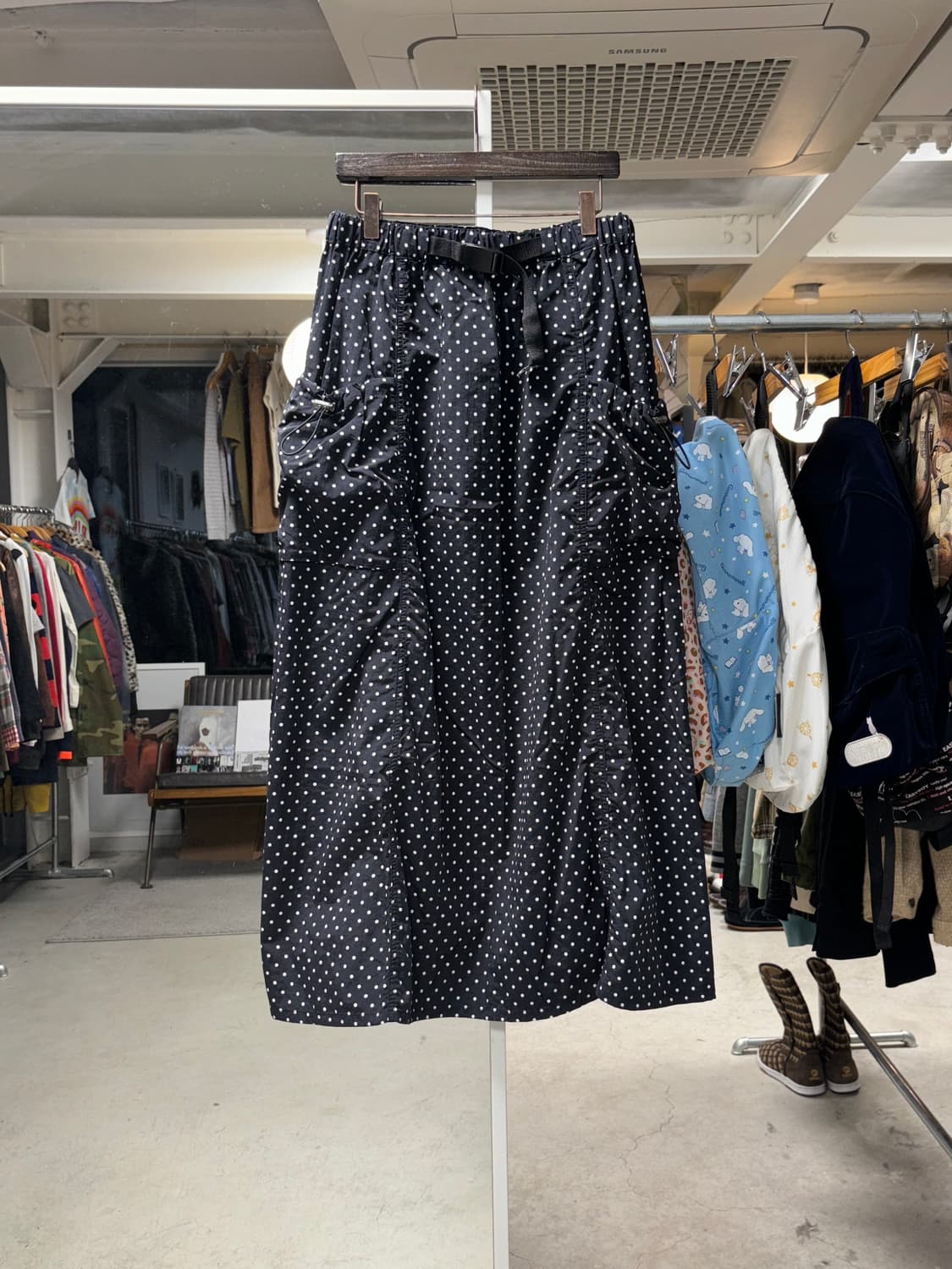 Frapbois niko and 도트 나일론 롱스커트 상품이미지1