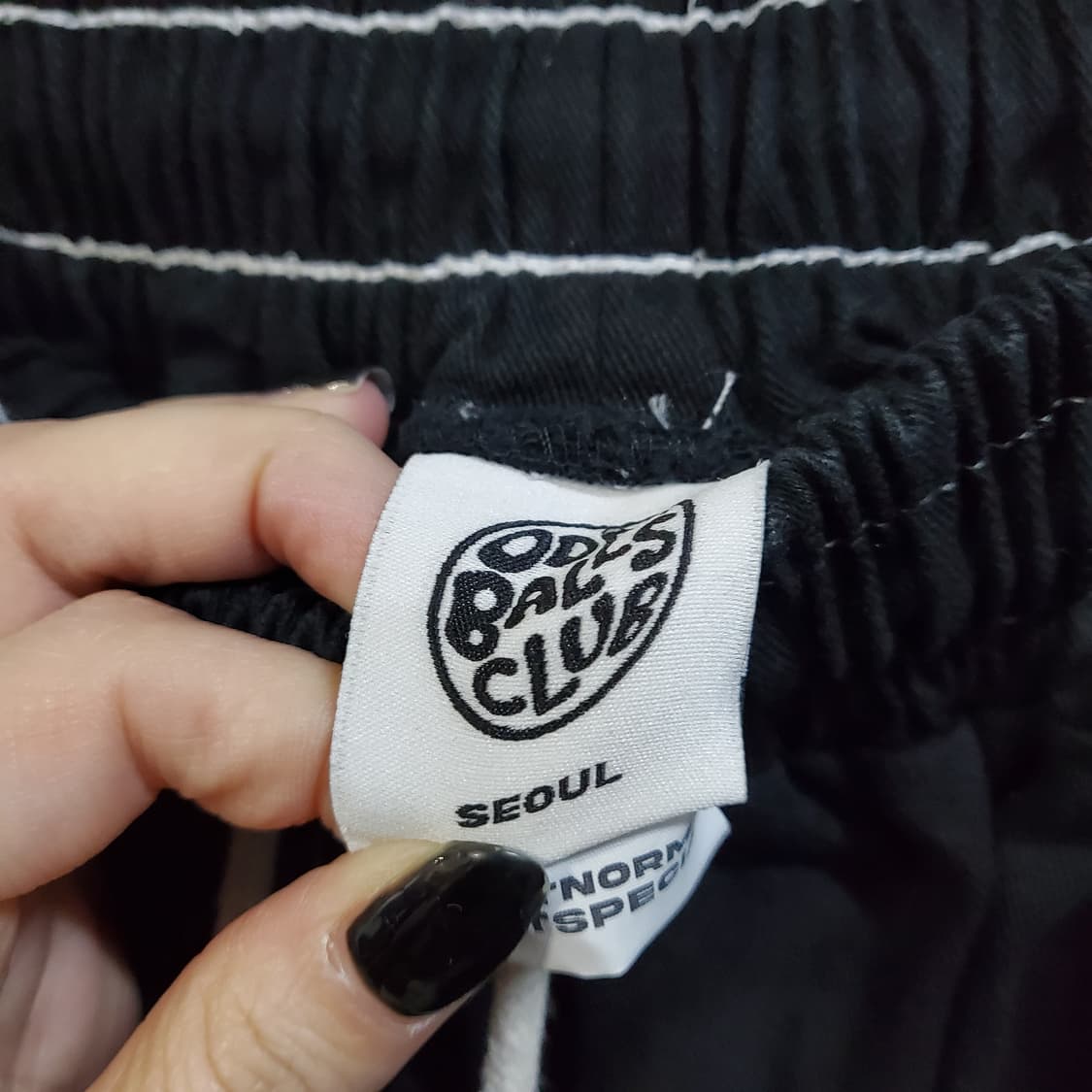 오드볼스클럽 스티치 카고 와이드 팬츠  상품이미지4