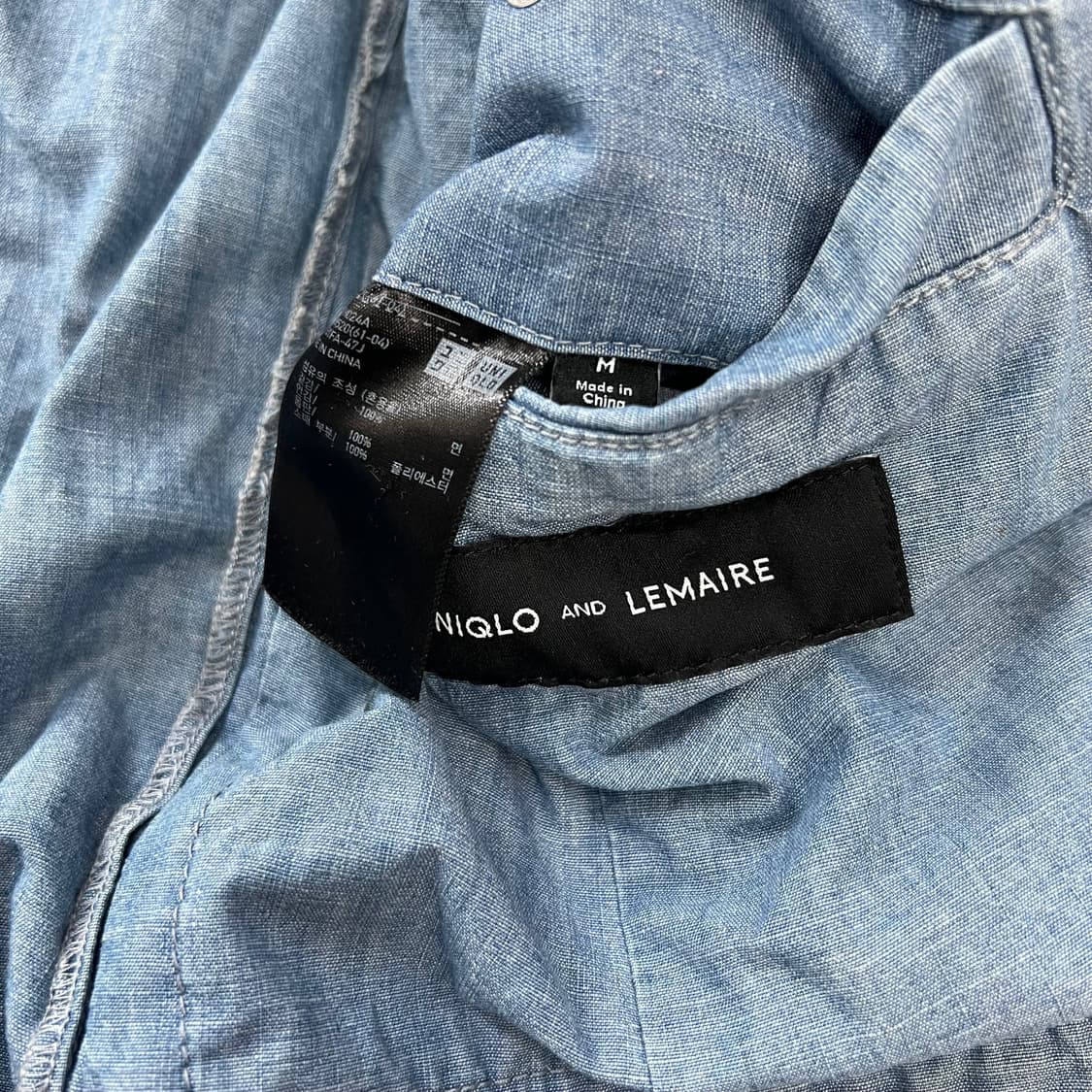 M) 유니클로 X 르메르 샴브레이 블레이저 자켓 마이 미니멀리즘 상품이미지5