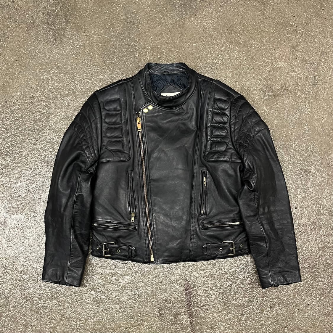 90s 빈티지 퀼티드 더블 라이더 자켓 (100-105) 상품이미지1