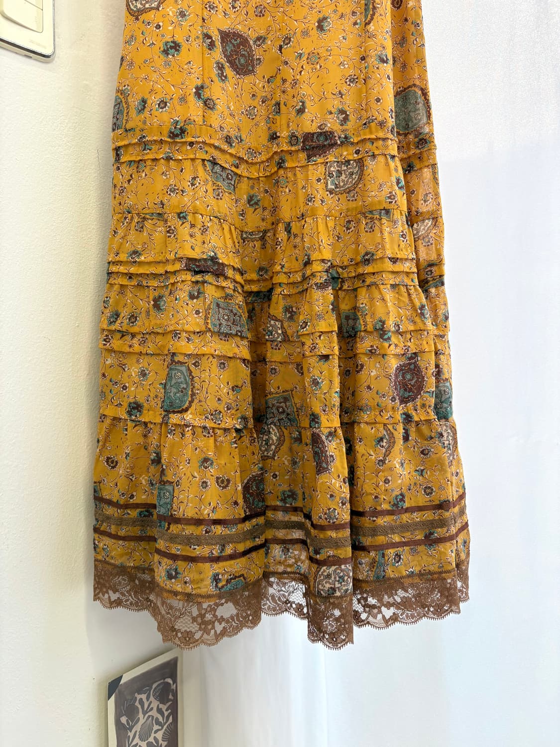 PIECE MONTEE 레이스 에스닉 페어리 히피 슬립 원피스  JPN 상품이미지3