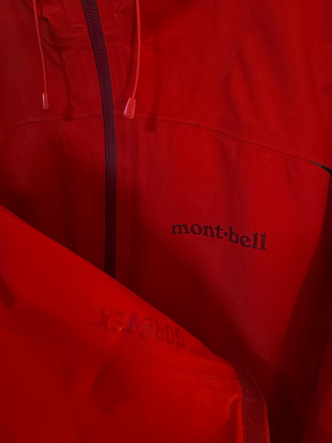 [M]몽벨 2.5L 고어텍스 바람막이자켓 레드 상품이미지2