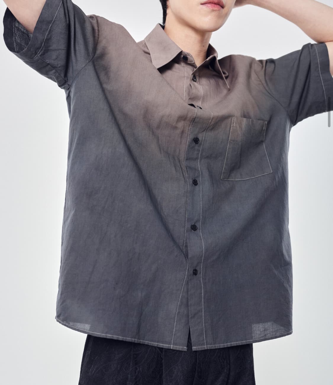 음양 셔츠 eyc  Natural dyeing half shirt 상품이미지1