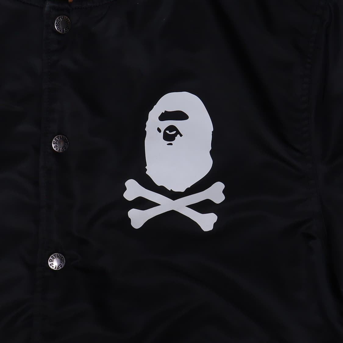 Bape 베이프 크로스 본 나일론 바시티 자켓 블랙 L 상품이미지2