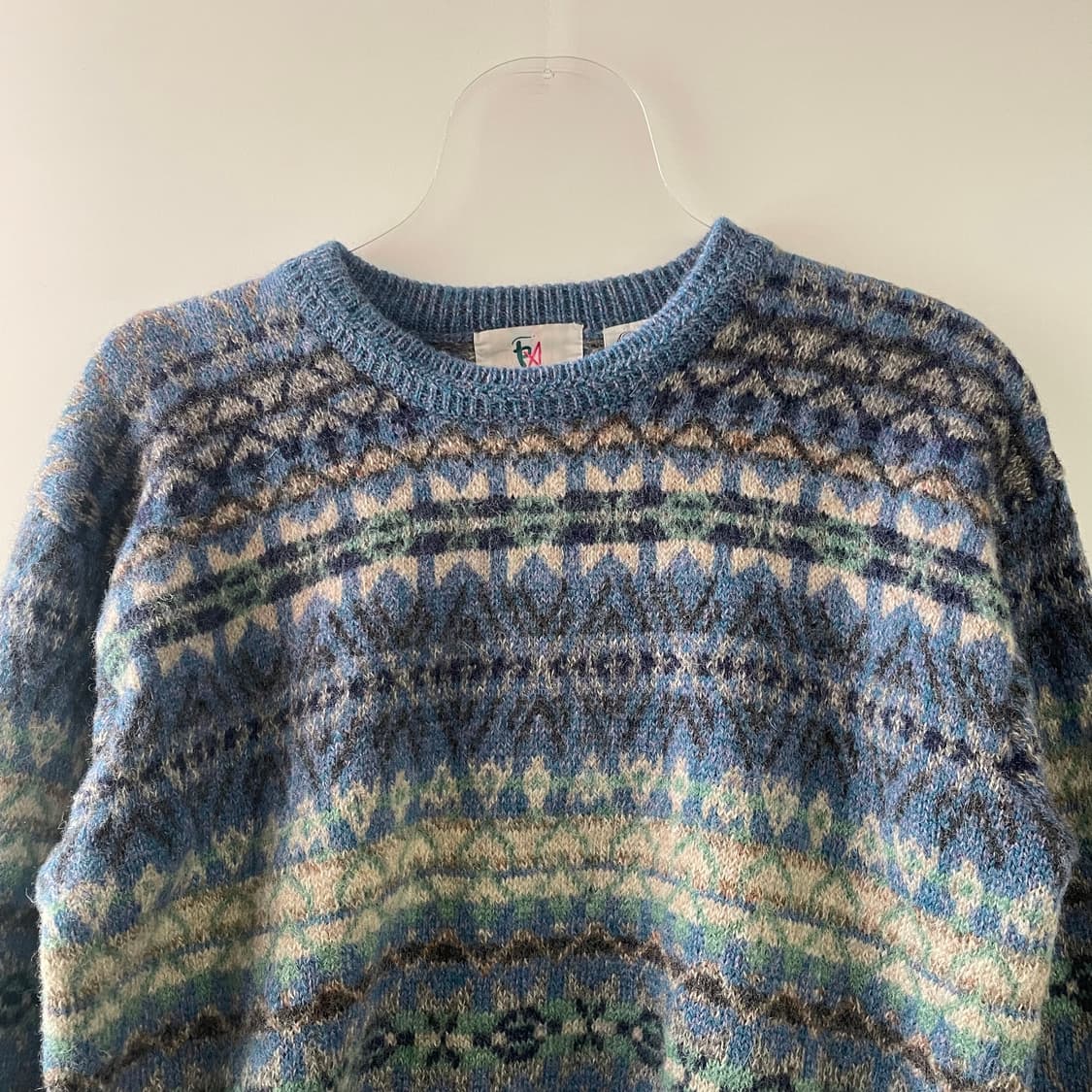 빈티지 노르딕 퓨어 울 라운드 니트 상품이미지2