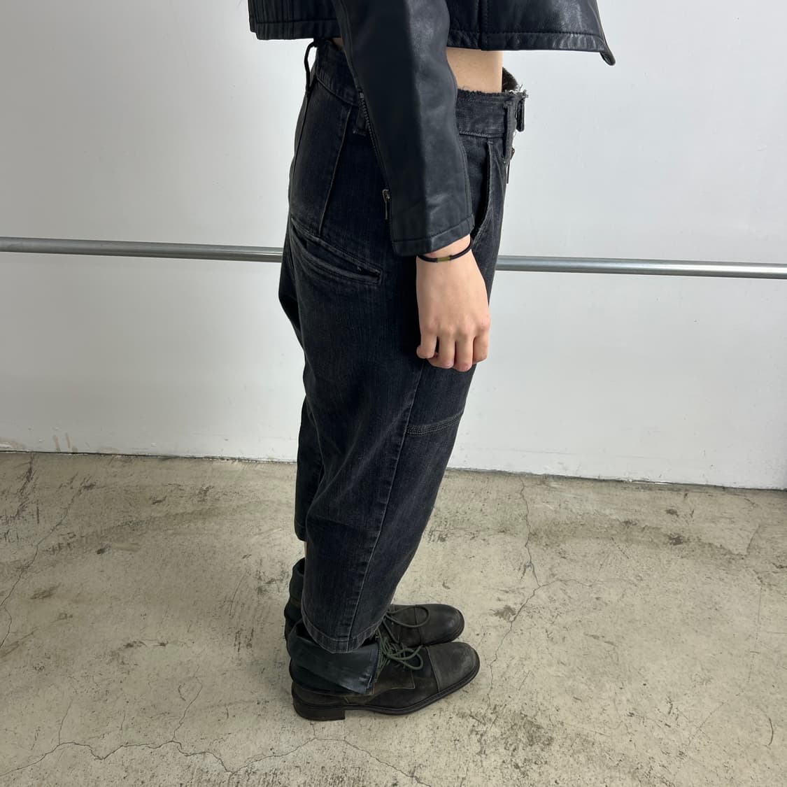 (예약) 다이어트 부처 슬림 스킨 사루엘 데님 팬츠 상품이미지3