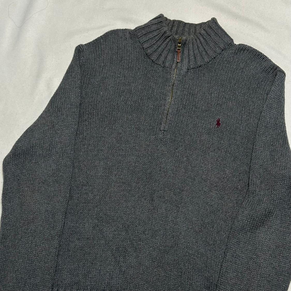 L 폴로랄프로렌 코튼 하프 반집업 니트  상품이미지1