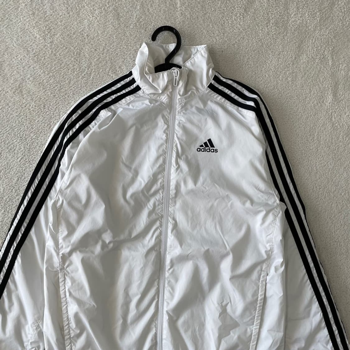 M 아디다스 화이트 윈드 바람막이 흰검 져지 트랙탑 95 상품이미지2