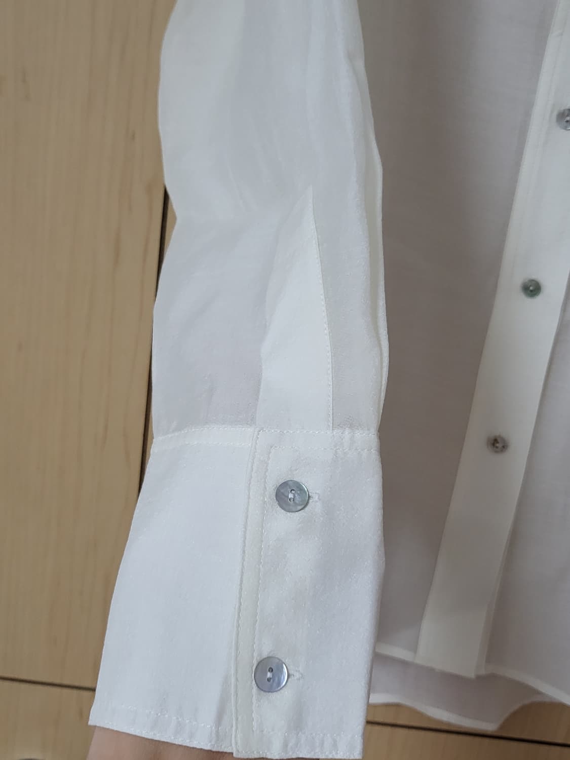 새상품) 모한 mohan 암홀 스티치 루즈핏 셔츠 블라우스 아이보리 M 상품이미지9