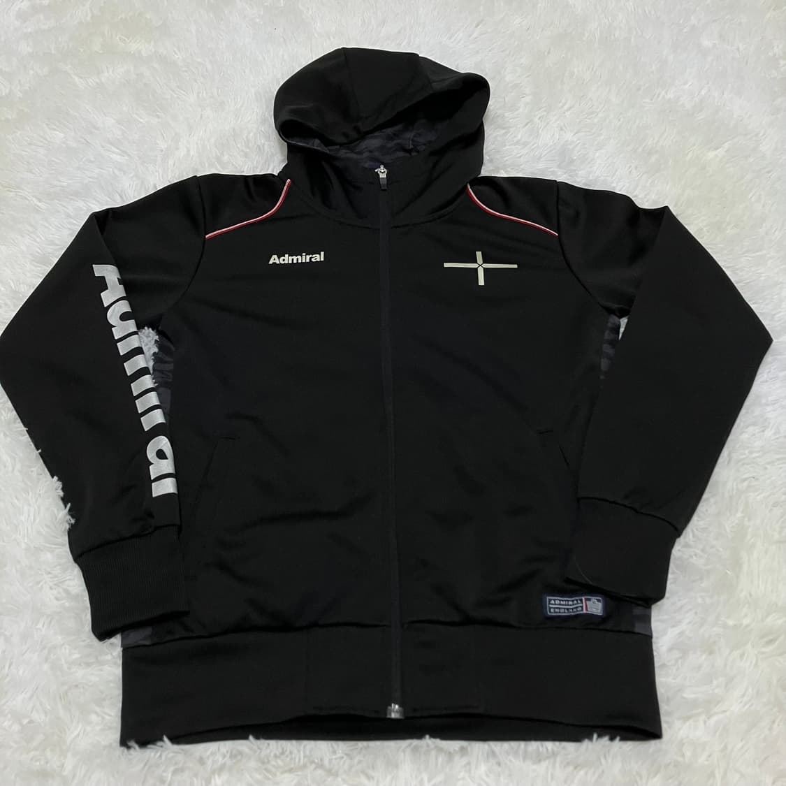 빈티지 어드미럴 블랙 밀리터리 후드 저지 864 y2k 스트릿 모리 갸루 상품이미지1
