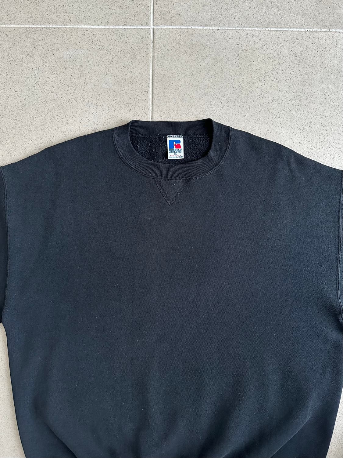 90s 빈티지 러셀 스웻셔츠 블랙 XL USA 상품이미지4
