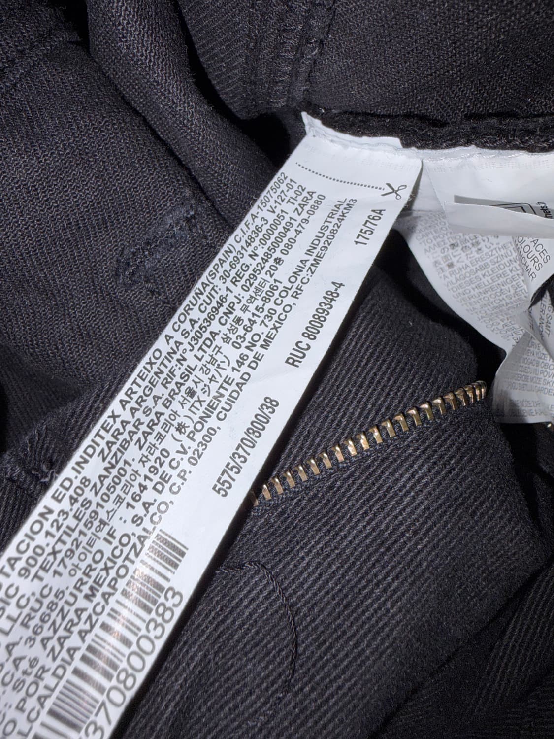 자라 유틸리티 포켓 팬츠 블랙 38(30) 상품이미지6