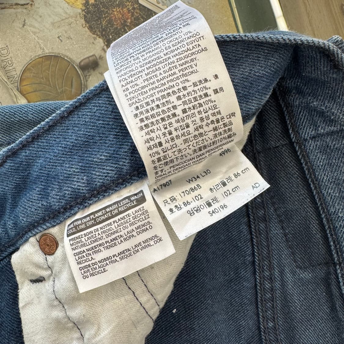 리바이스 501 더티 에이징 스트레이트 진 (32)   상품이미지7