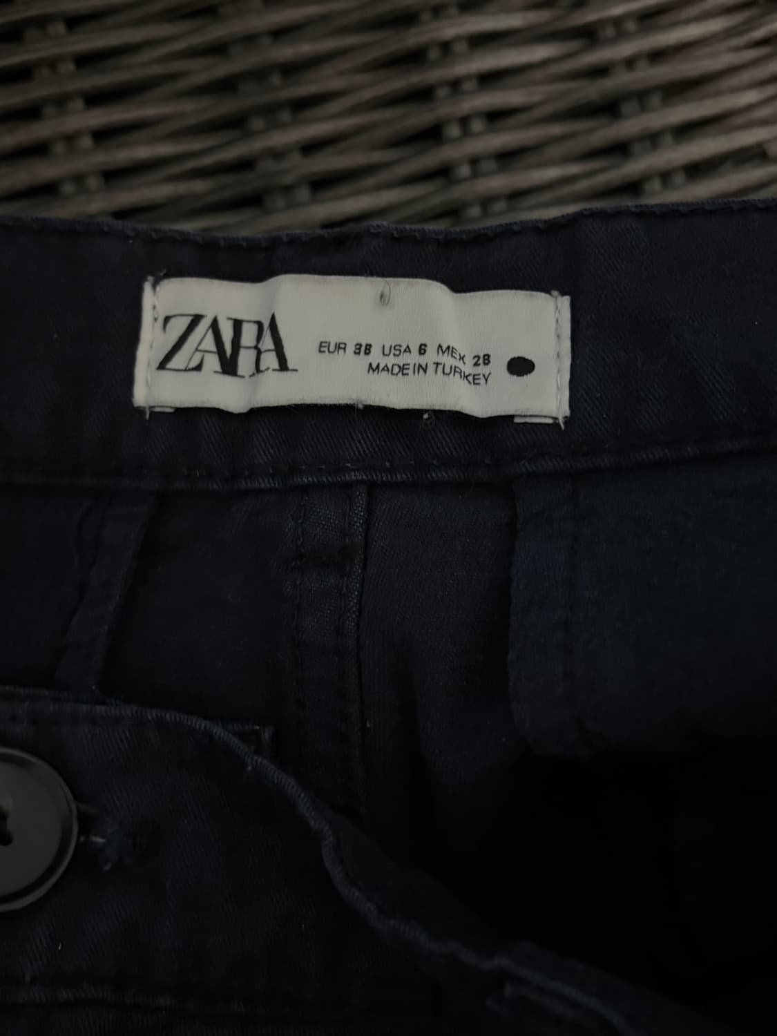 자라 zara 네이비 카고 팬츠 인사일런스우먼 상품이미지5