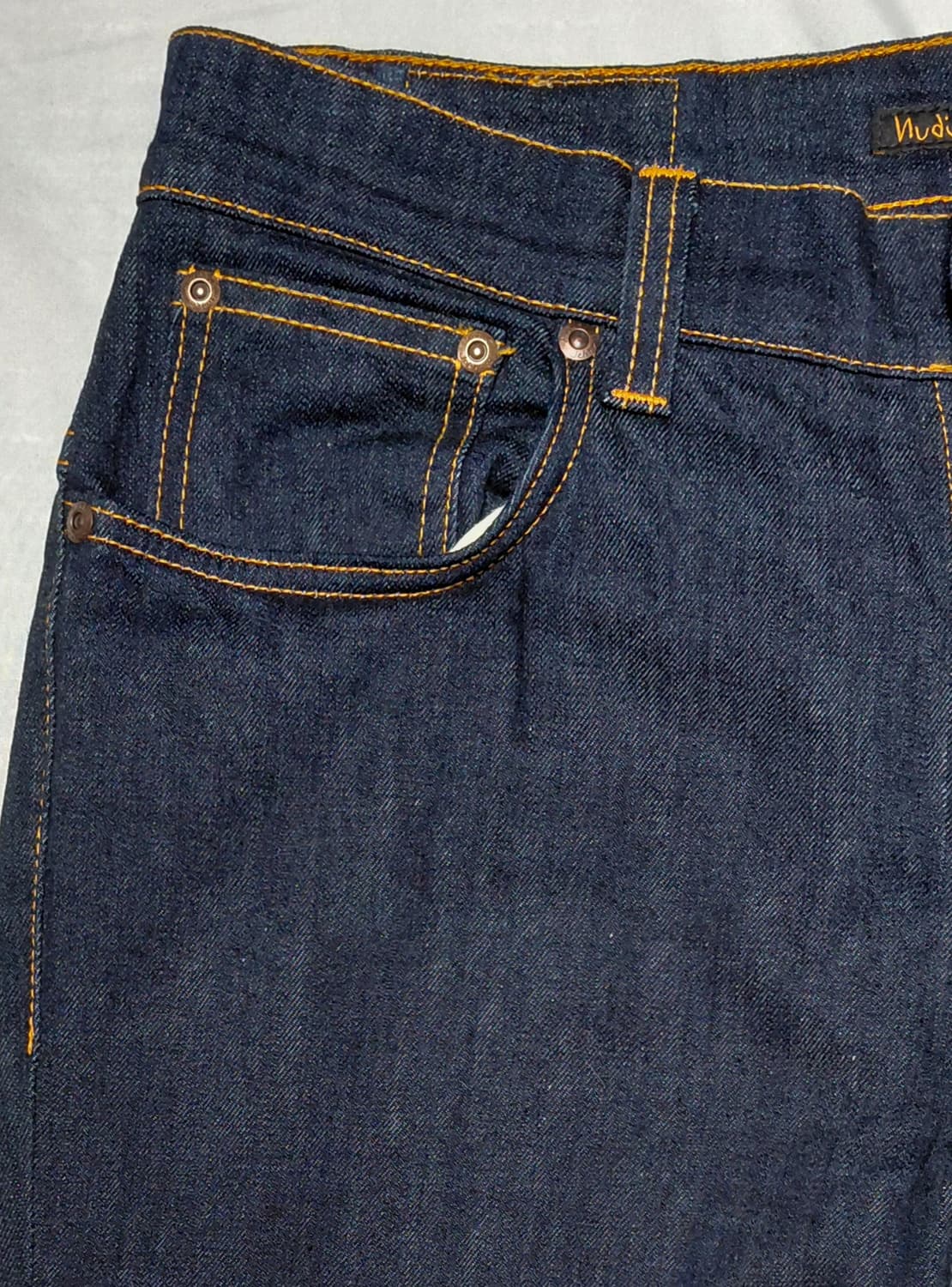 [W33/L32] 누디진 Thin Finn Dry Ecru Embo 상품이미지3