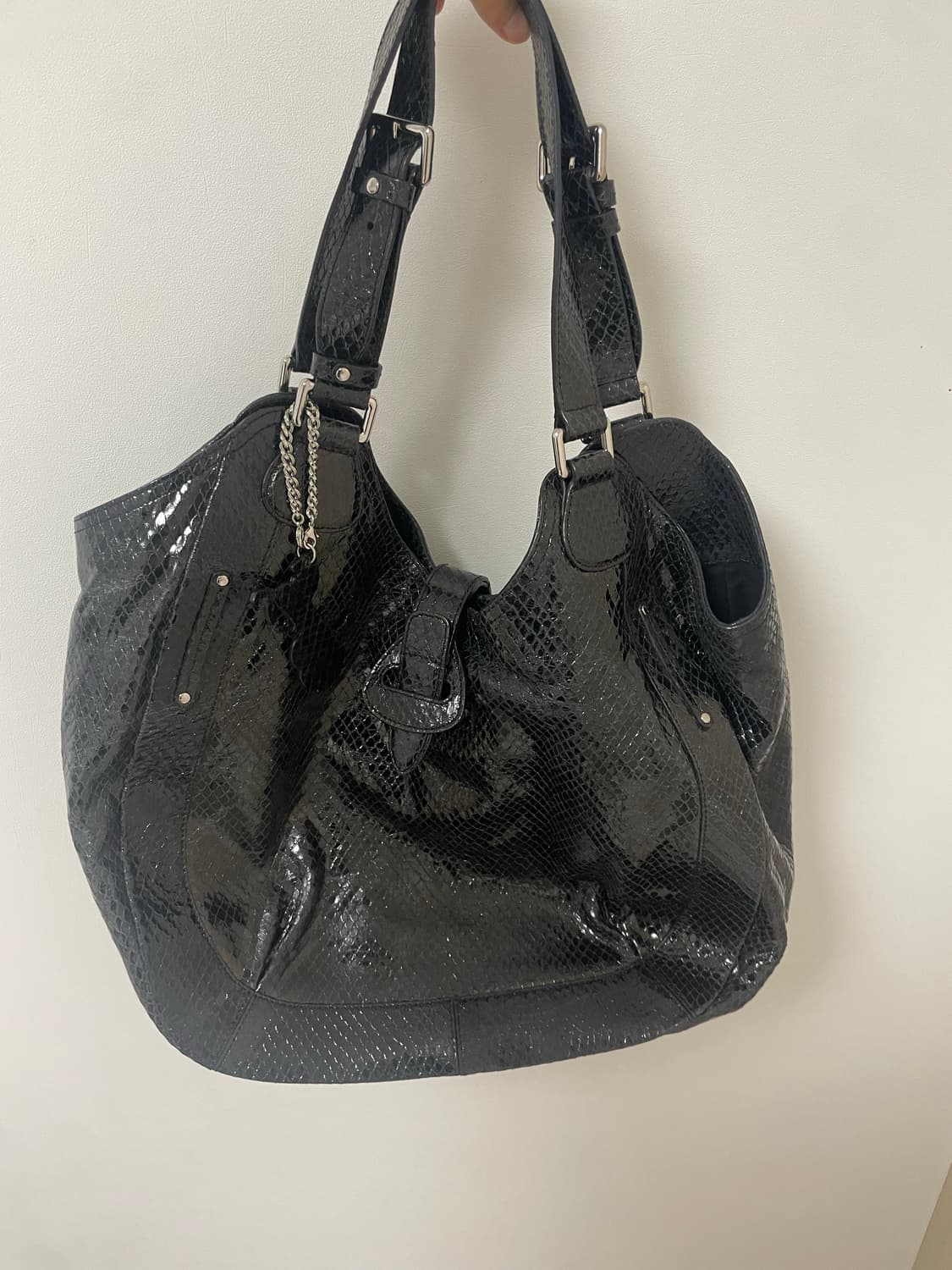 셀린느 블랙 파이톤 토트백 celine tote bag 상품이미지3