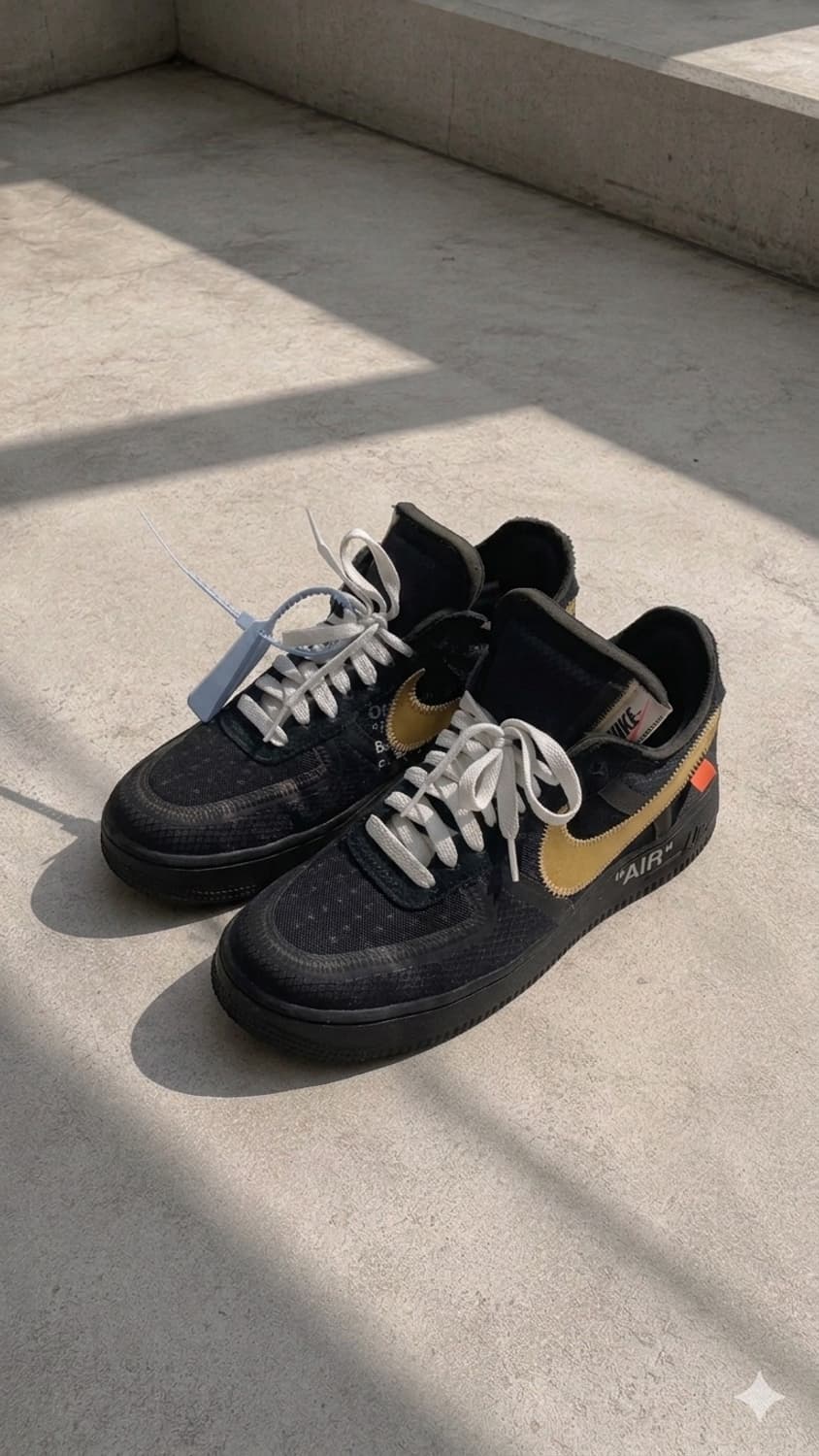 Nike x Off-white Air Force 1 Low Black W 상품이미지1