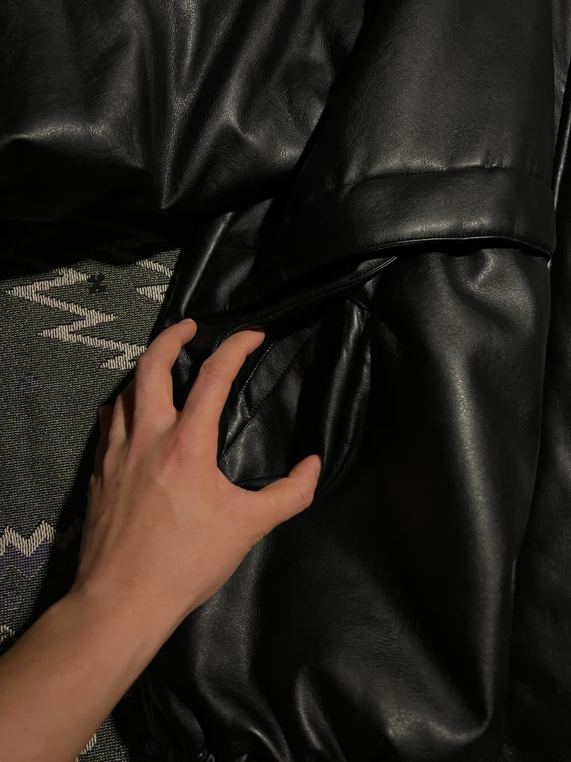 레더 자켓(누빔) 상품이미지4