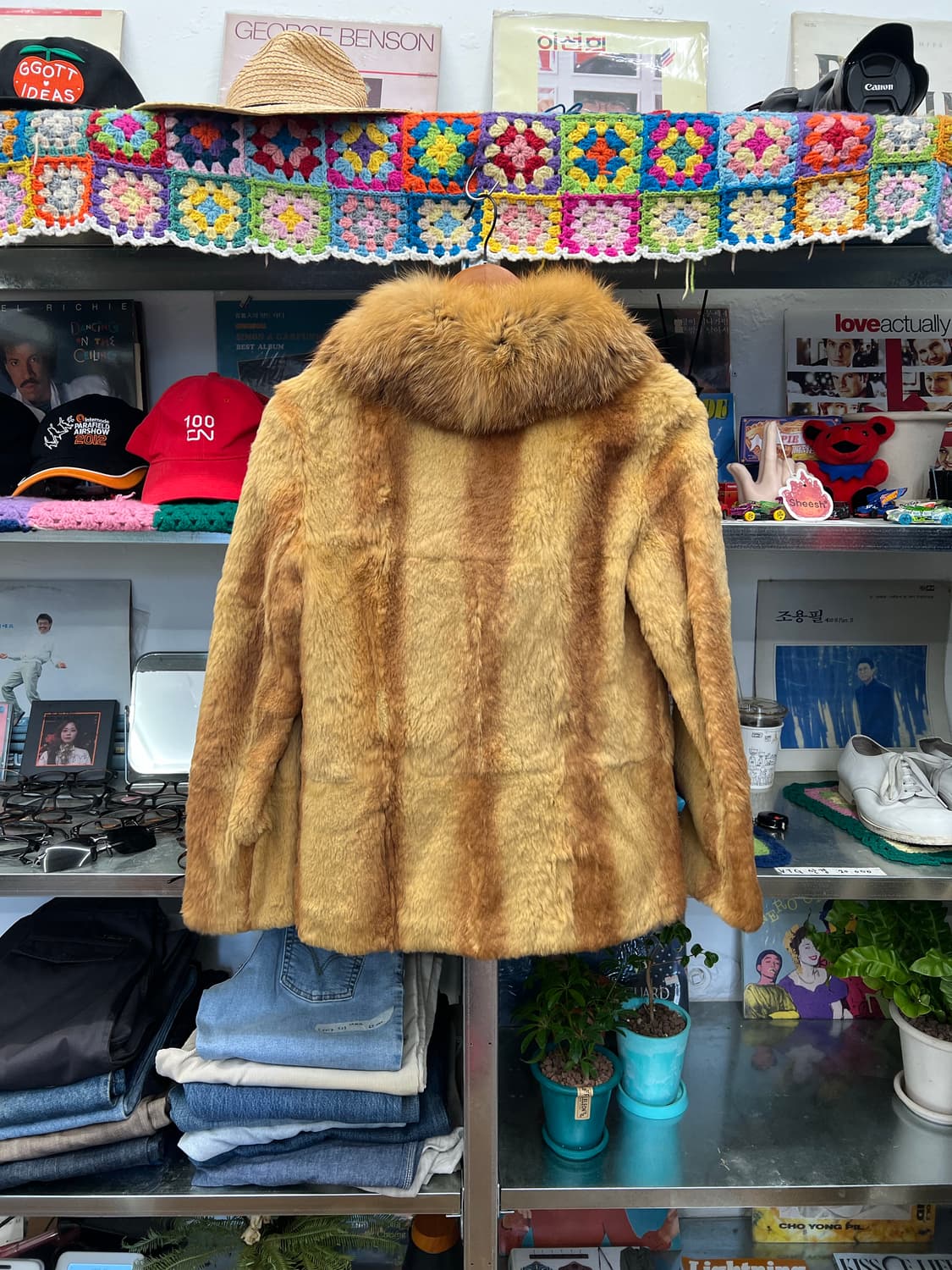 Golden Brown Real Fur Jacket 상품이미지2