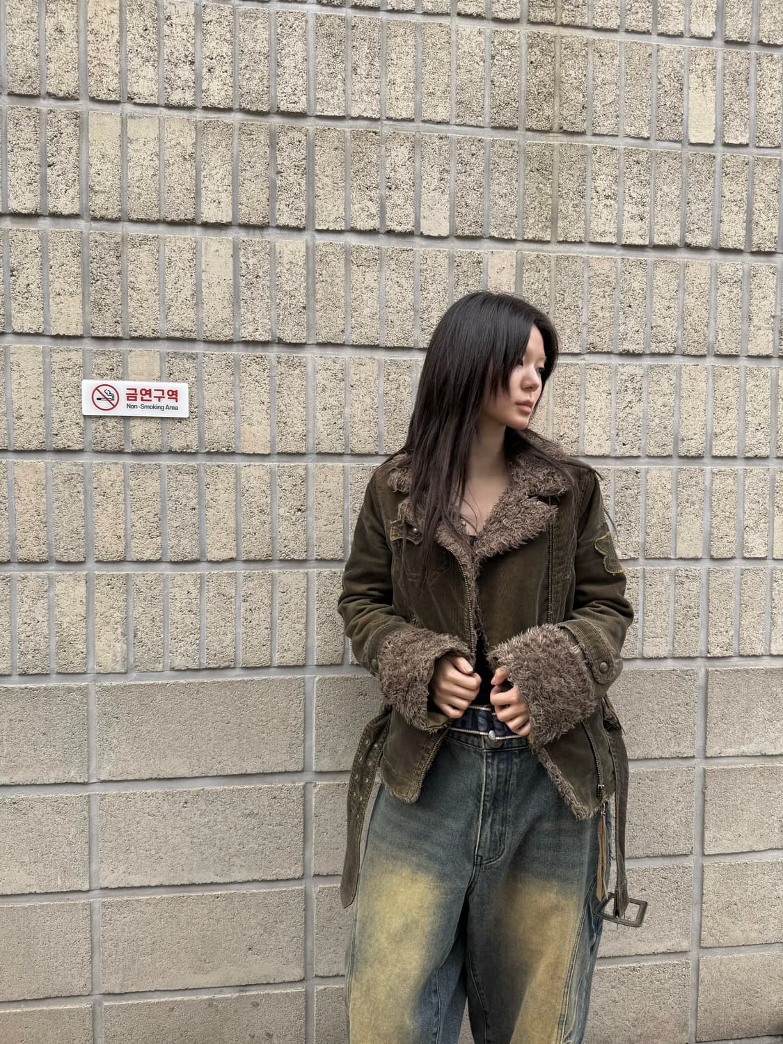 버카루 퍼 디테일 코듀로이 자켓 상품이미지6