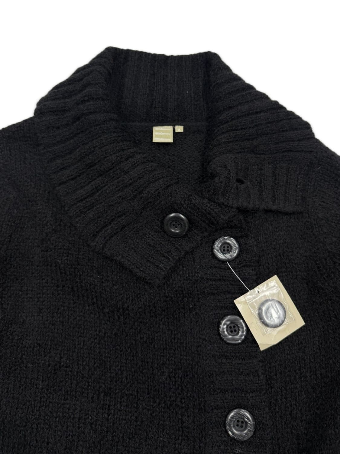 빈티지 블랙 사이드 단추 니트 상품이미지3