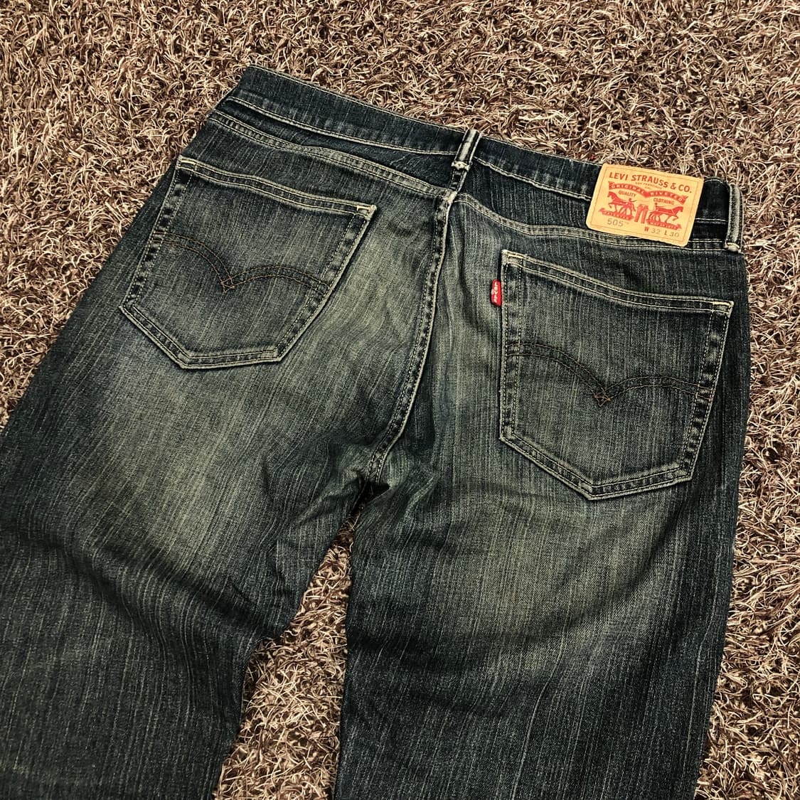 리바이스 505 워싱 데님 팬츠 상품이미지5