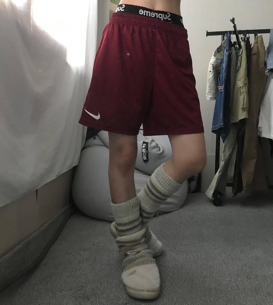 나이키 버건디 하프팬츠 상품이미지3