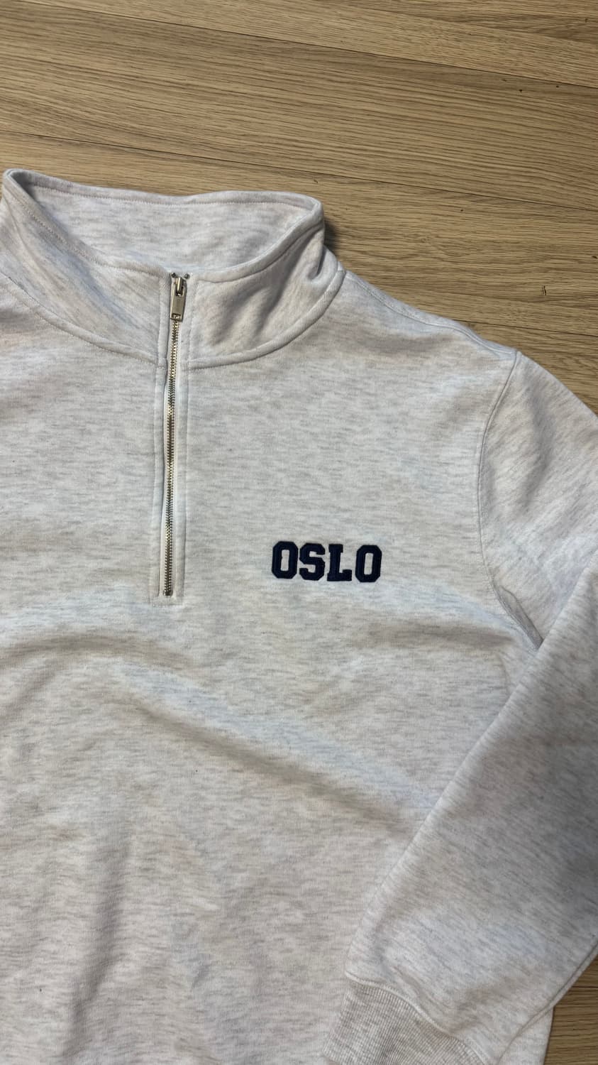 Siero 시에로 오슬로 반집업 맨투맨 XL 그레이 상품이미지3