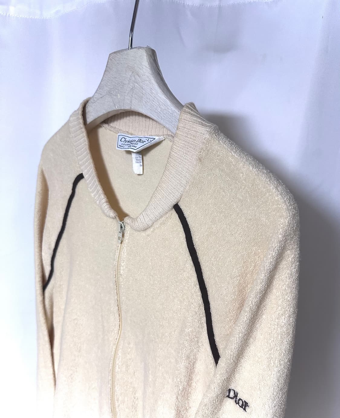 Dior 80s Terry 파이핑 코튼집업 가디건 상품이미지2