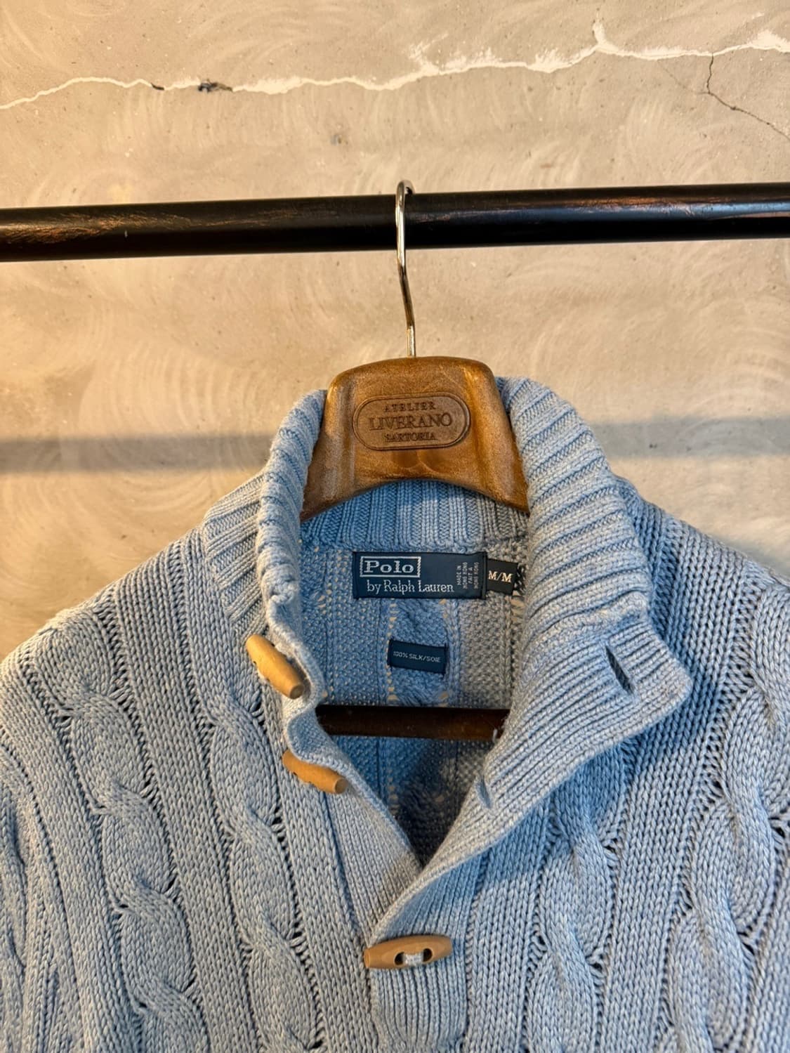 폴로 랄프로렌 실크 100% 숄칼라 케이블 니트 100~103 상품이미지2