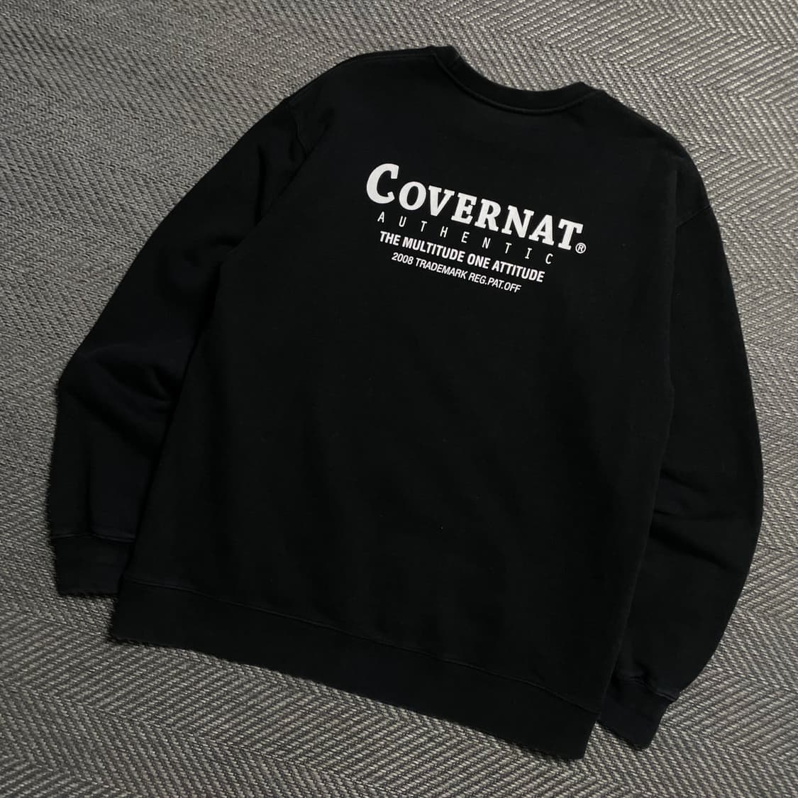 커버낫 빅로고 블랙 박시핏 맨투맨y 5272 상품이미지1