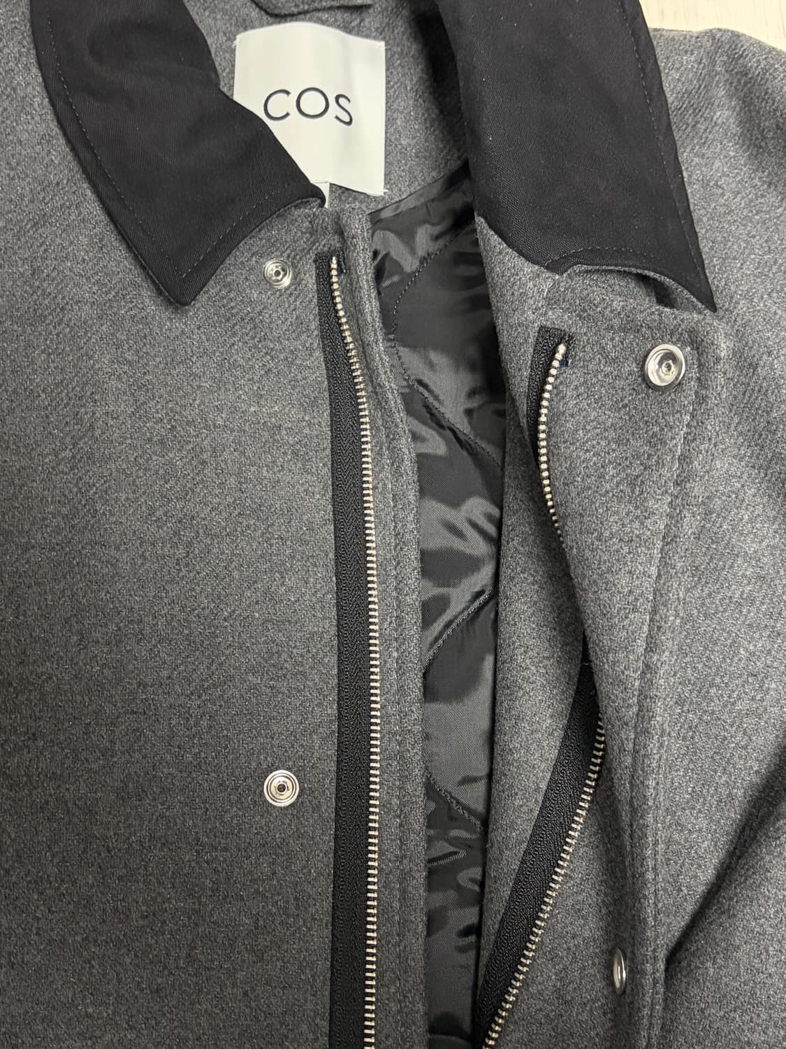 cos 숏 울 코트 L 상품이미지3