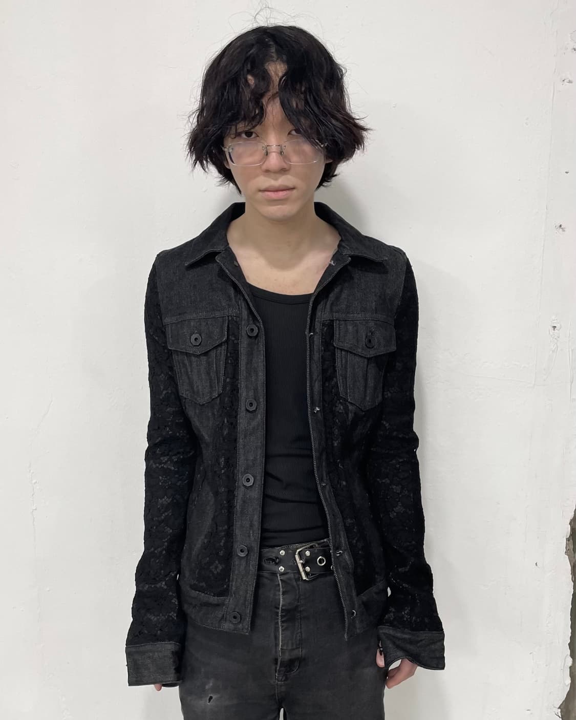 디젤 블랙 골드 레이스 데님 자켓 상품이미지1