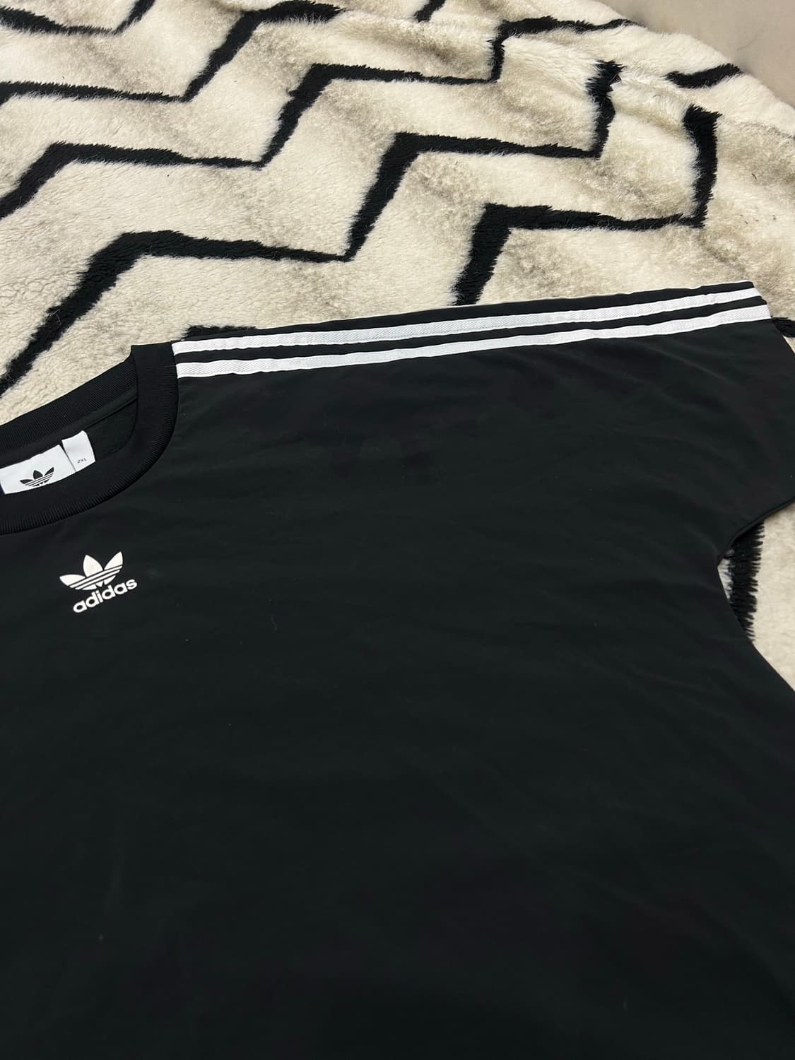 [2XL]아디다스 우븐 바람막이 반팔/블랙 상품이미지1