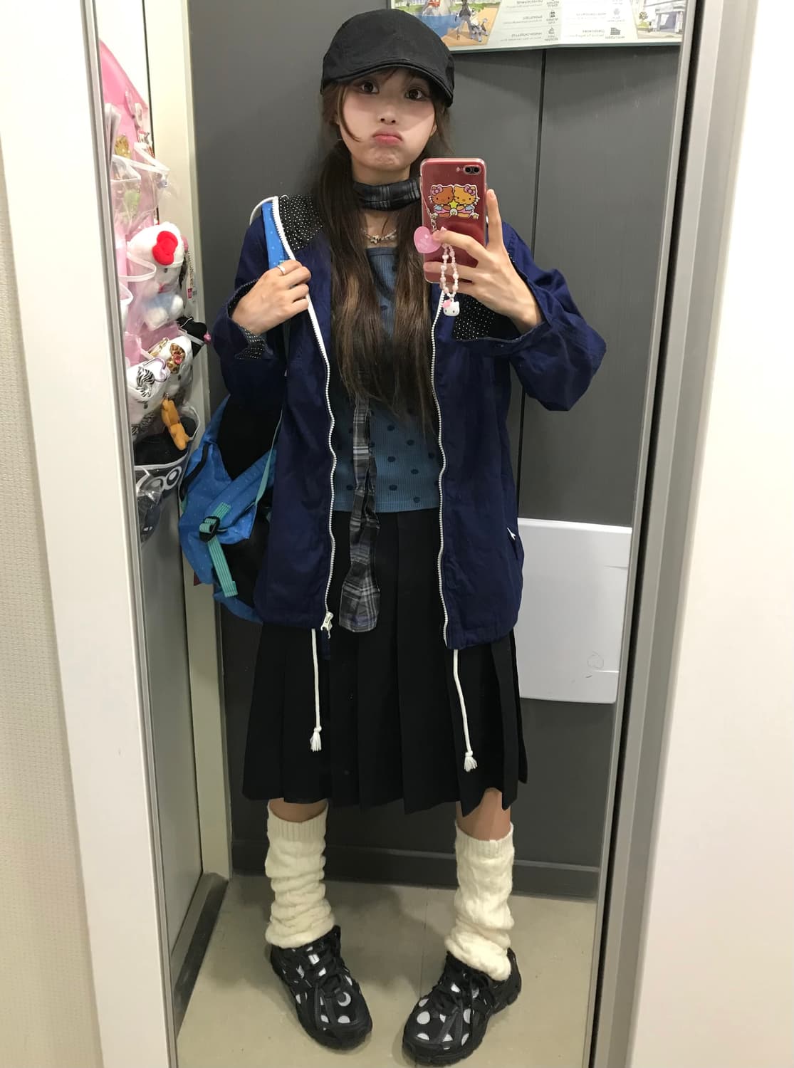 아디다스 도트 네이비 니혼진 괴짜 코디세트 상품이미지1