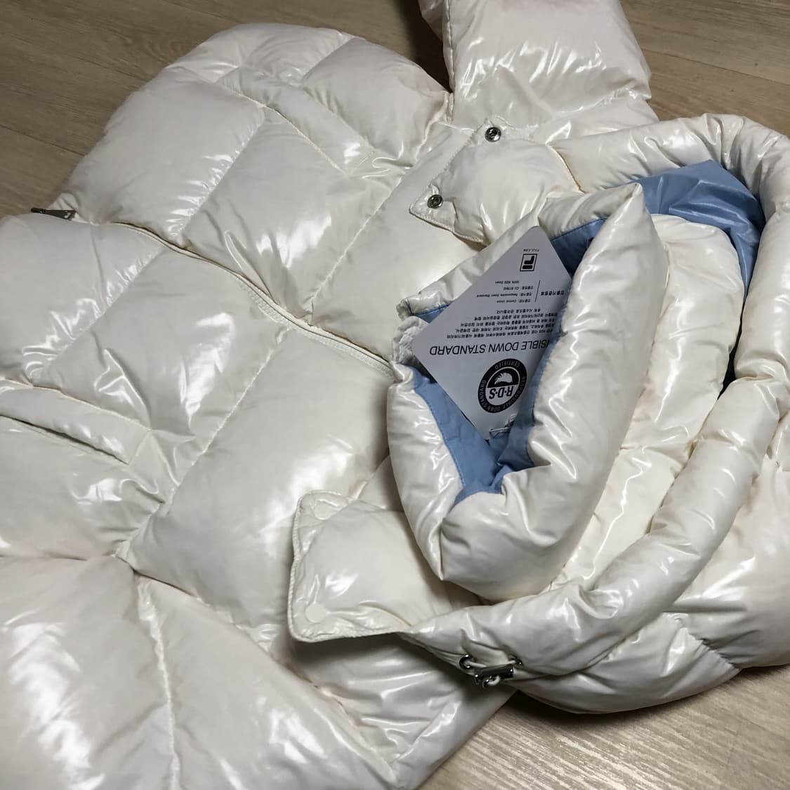 (우먼스 M) 새상품 필라 FILA 밀라노다운 후드 구스다운 숏 패딩자켓 상품이미지10