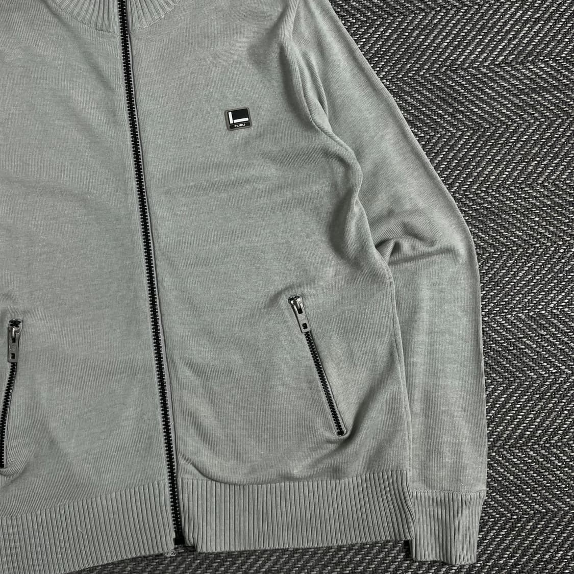 00s 후부 빅로고 올드스쿨 니트 집업o 3190 상품이미지3