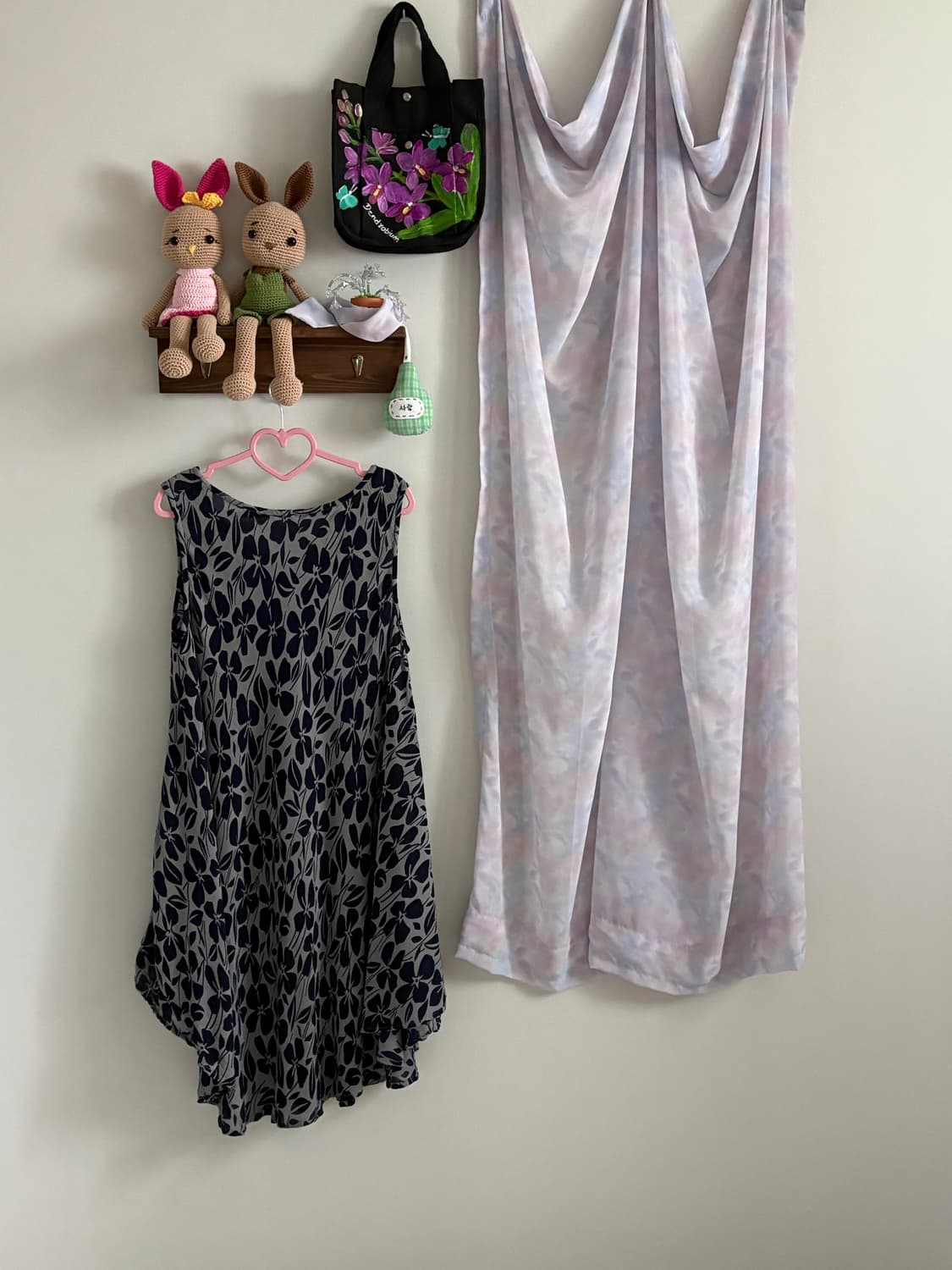 네이비 플라워 슬리브리스 상품이미지3