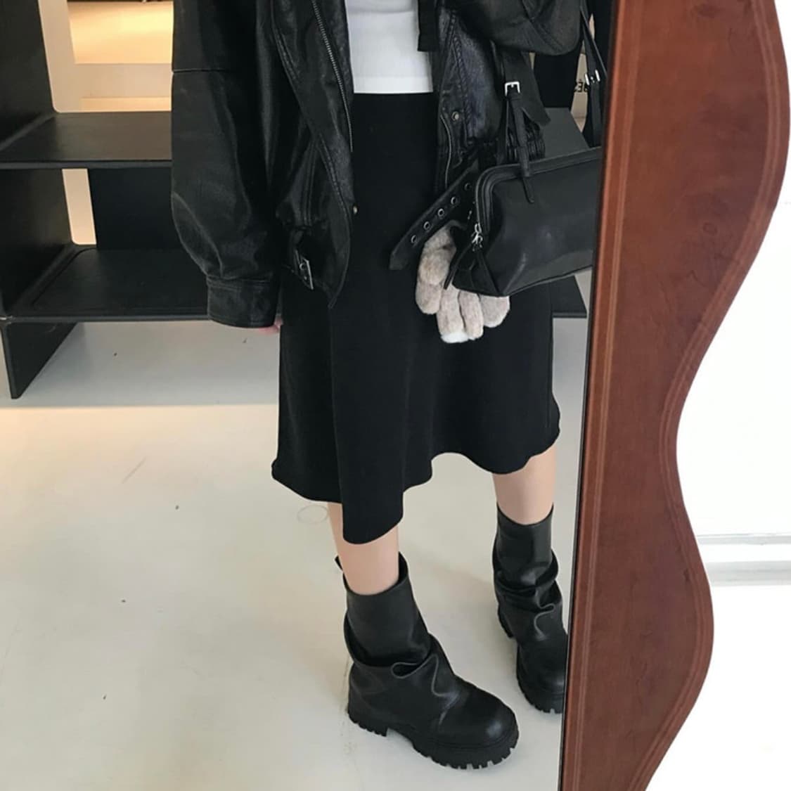 포른른 셔링 하프부츠 상품이미지3