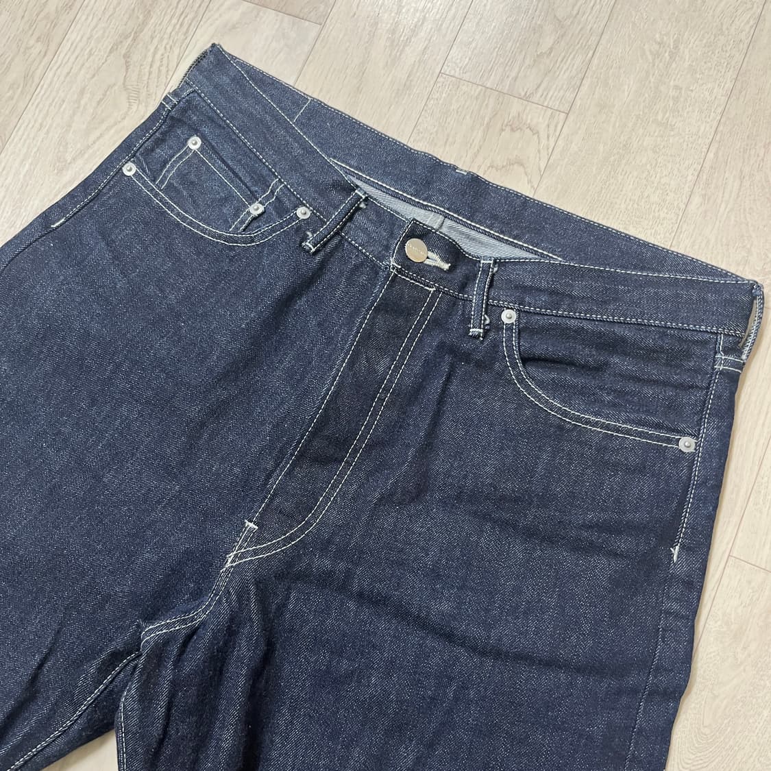 [3] 그라프페이퍼 셀비지 데님 5p 와이드 스트레이트 팬츠 리지드 상품이미지6