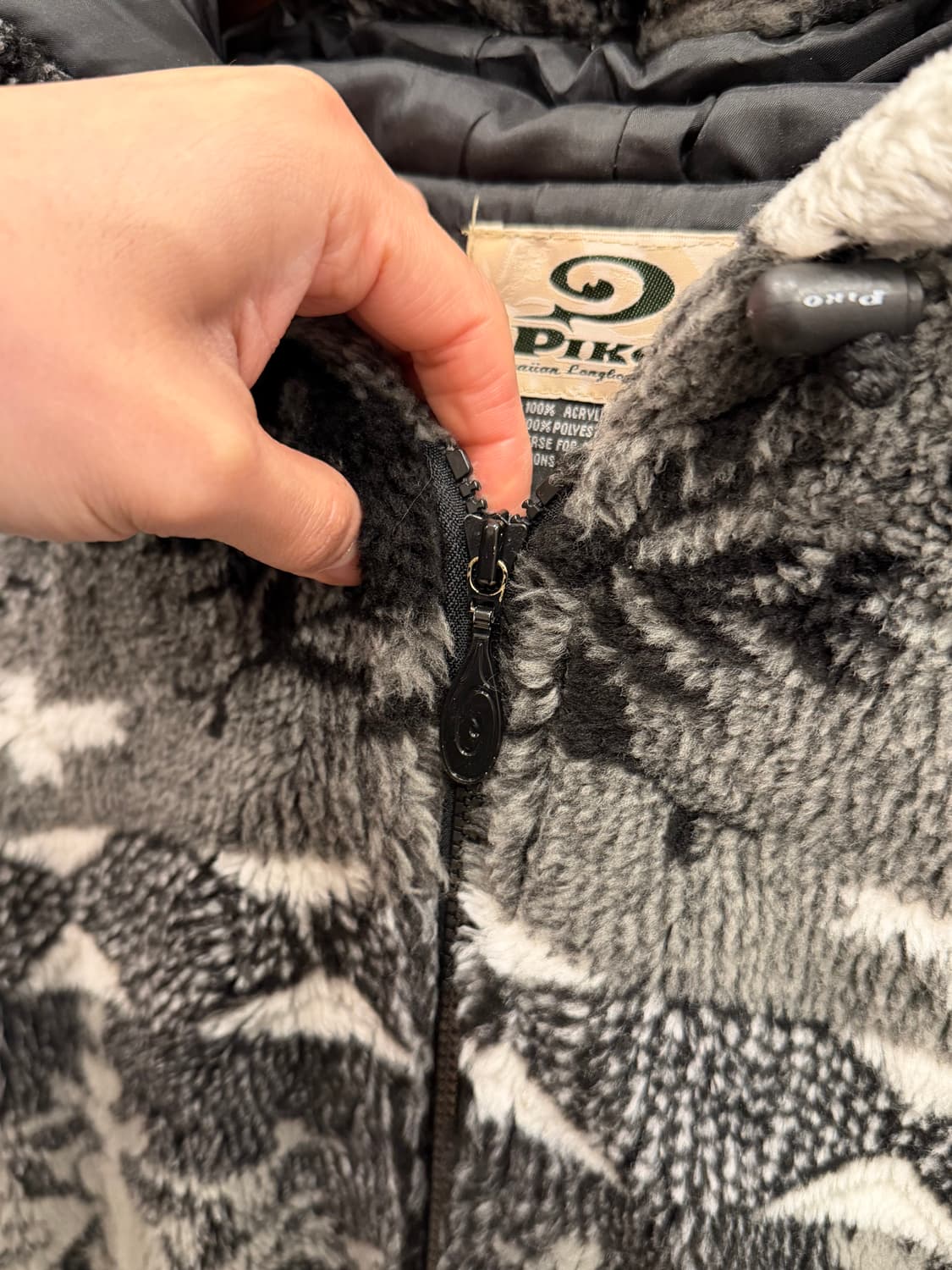 Piko 피코 빈티지 에스닉 플리스 집업 파카 상품이미지4