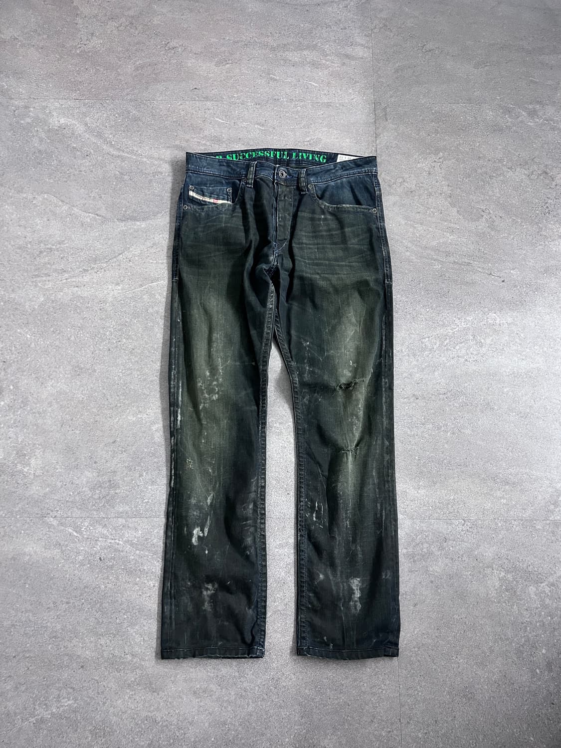 디젤 오일 워싱 데님 팬츠 상품이미지3