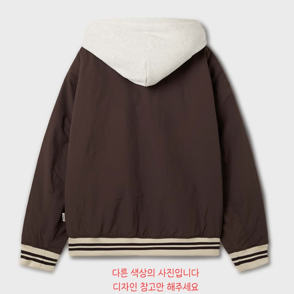 (남녀공용) 후아유 후드 바시티 점퍼 네이비 S 상품이미지3