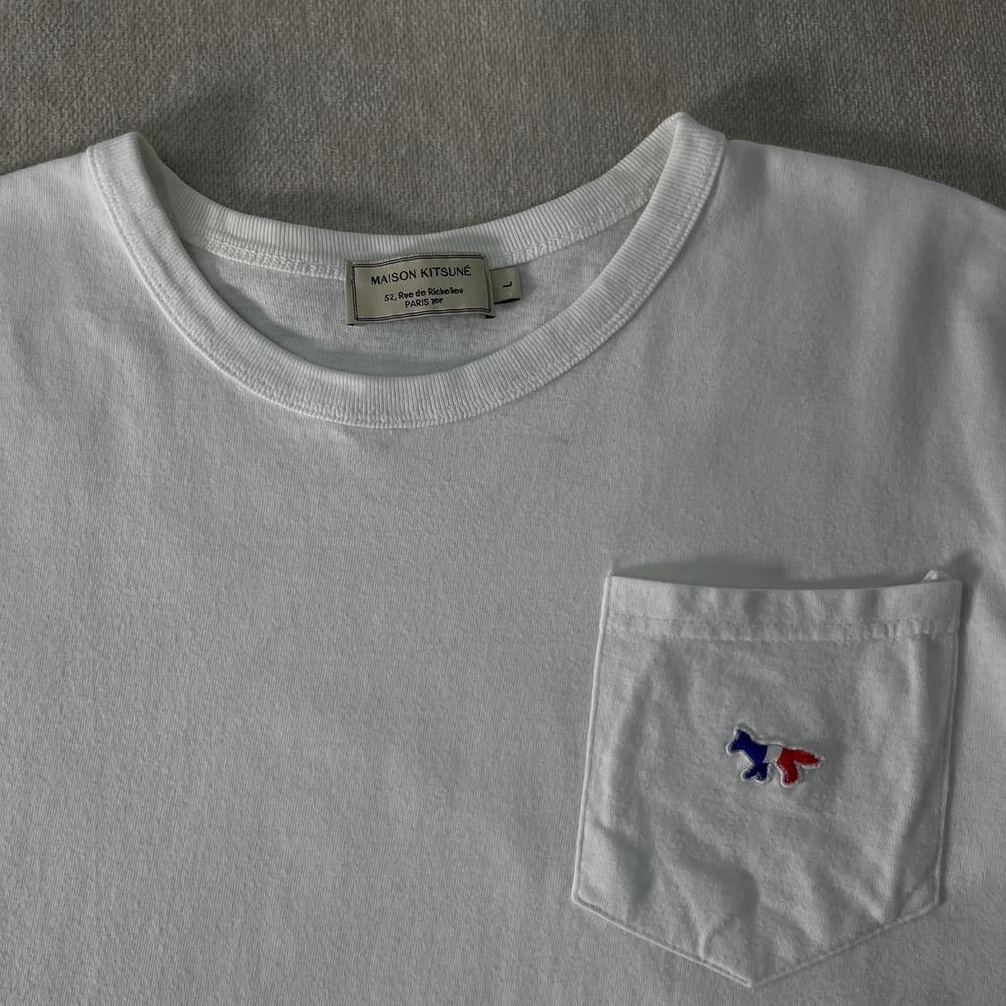 100 메종키츠네 폭스패치 포켓 반팔 티셔츠 상품이미지2