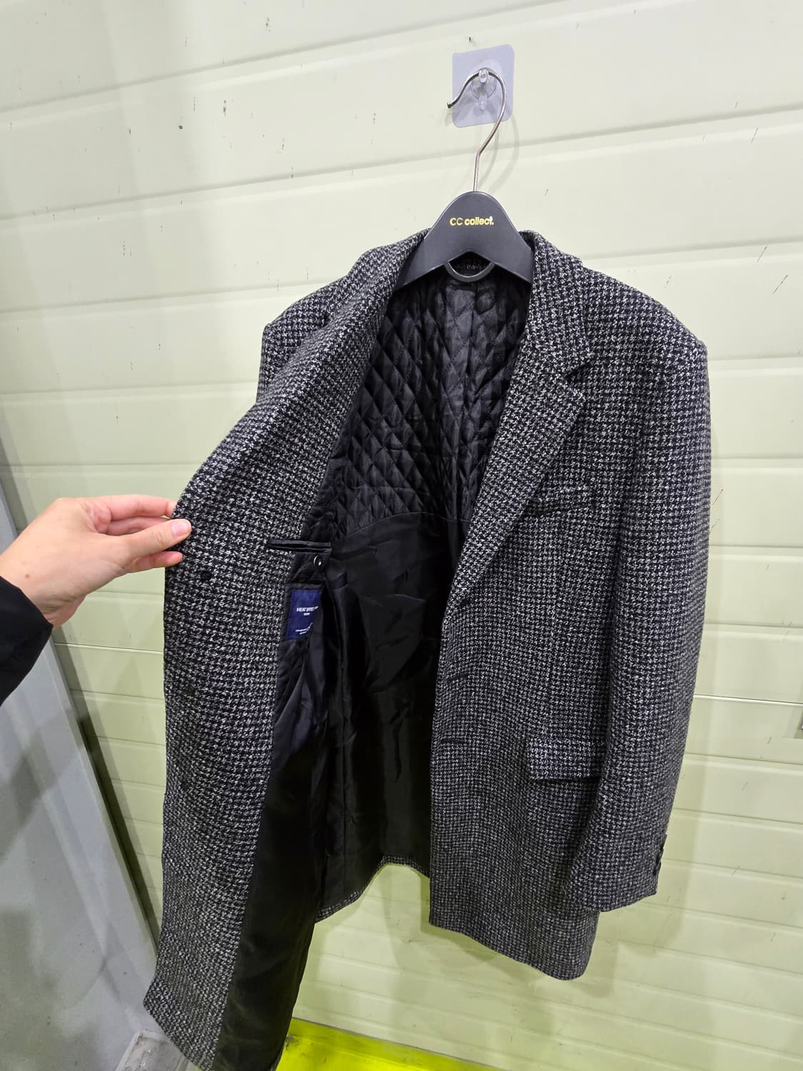 남성 헤링본 모직 코트 100 상품이미지5