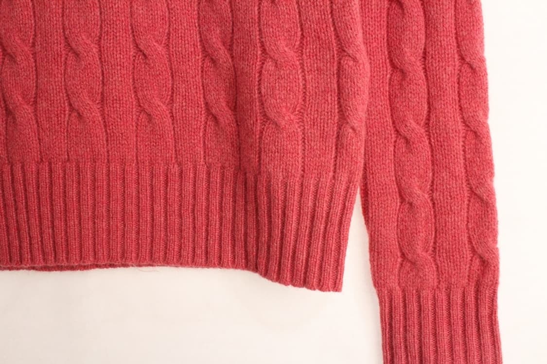 우먼XS 폴로 캐시미어울 케이블 니트 상품이미지7