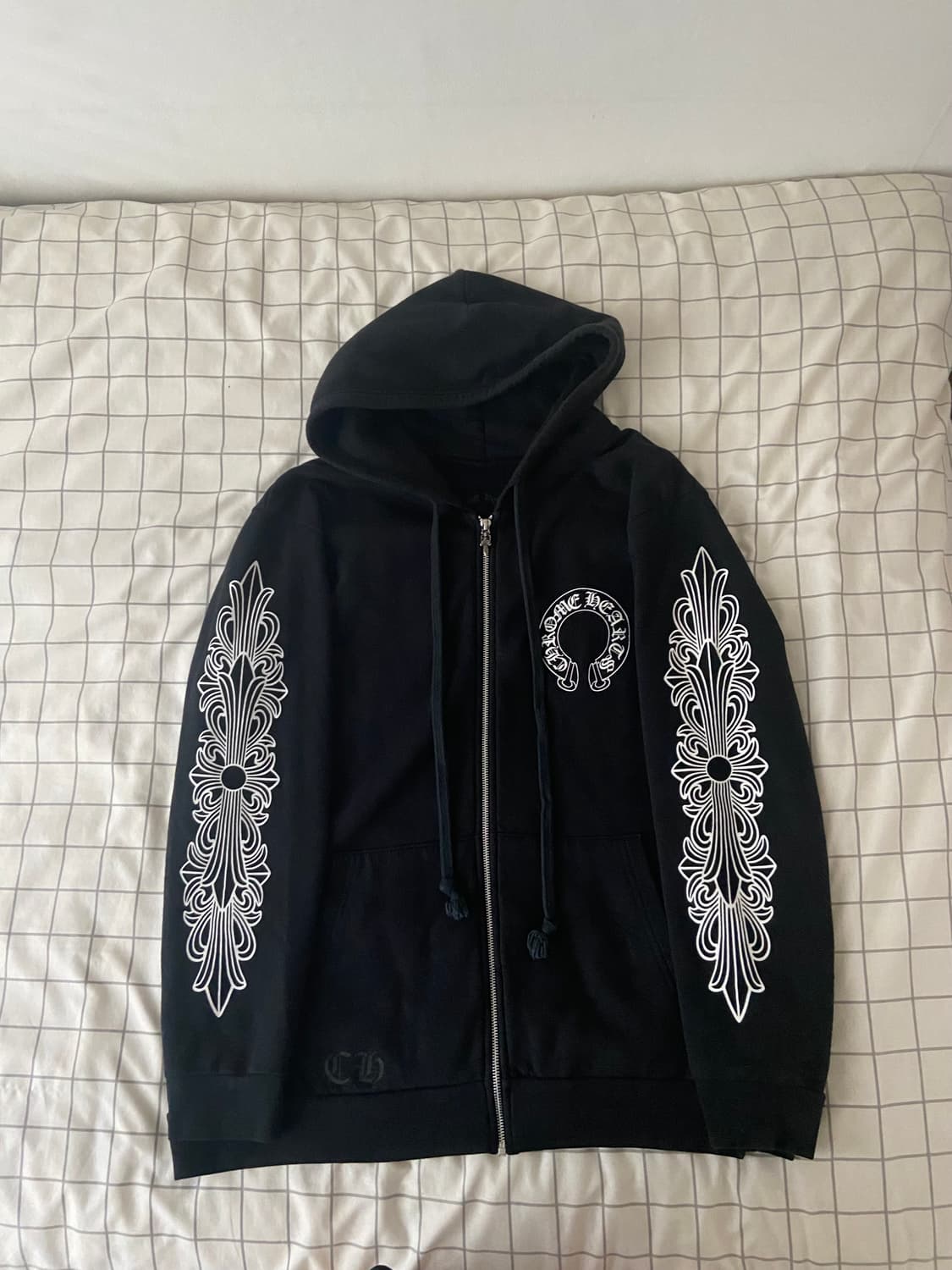 크롬하츠 홀스슈 플로랄 플리스 후드집업 사이즈 L (신세계 국문택) 상품이미지1