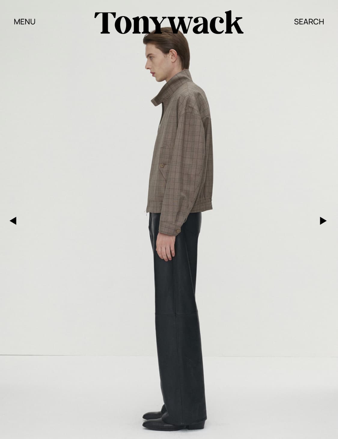 토니웩 체크 울 해링턴 자켓 팔아요 상품이미지4