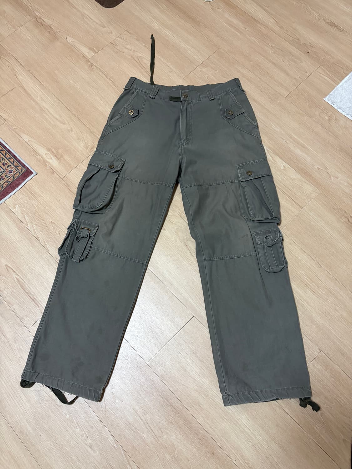 빈티지 본디지 카고 팬츠 그레이 상품이미지5